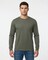 BELLA + CANVA Heather CVC Long Sleeve Crewneck T-Shirt for Layering Style & Custom Print Essential Tee